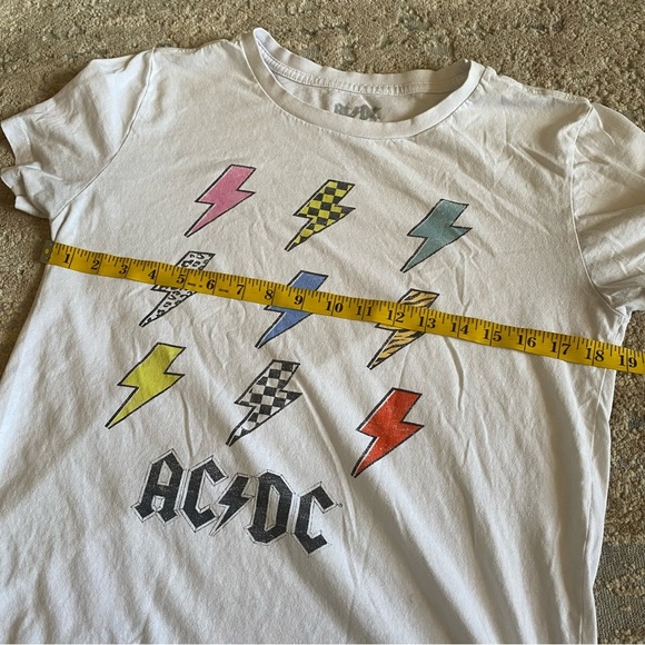 AC/DC Band Tee Shirt Cotton White Short Sleeve Printed 100% Cotton: Medium - Picture 7 of 8